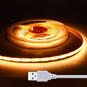 شريط لاصق قابل للتعتيم تيار مستمر 5 فولت USB . DC 5V USB Dimmable LED Strip Lights/m Warm White TV