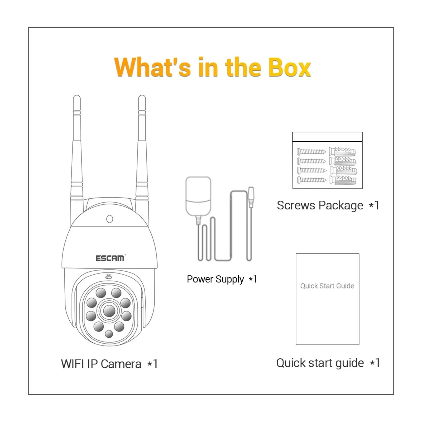 1080P Wifi Ip Camera With Two-Way Audio Motion Detection Night Vision And Tf Card Support