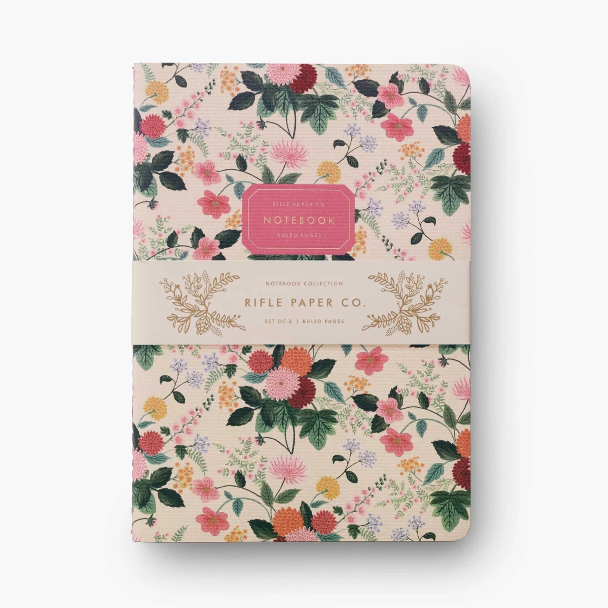 Assorted Dahlia Notebooks (Set of 3)