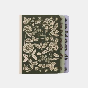 Assorted English Rose Notebooks (Set of 3)