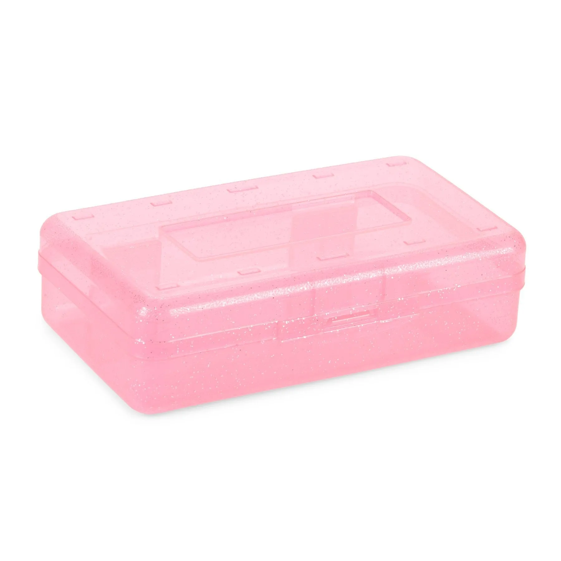 Blue Summit Supplies Plastic Pencil Boxes, Glitter Colors, 4 Pack