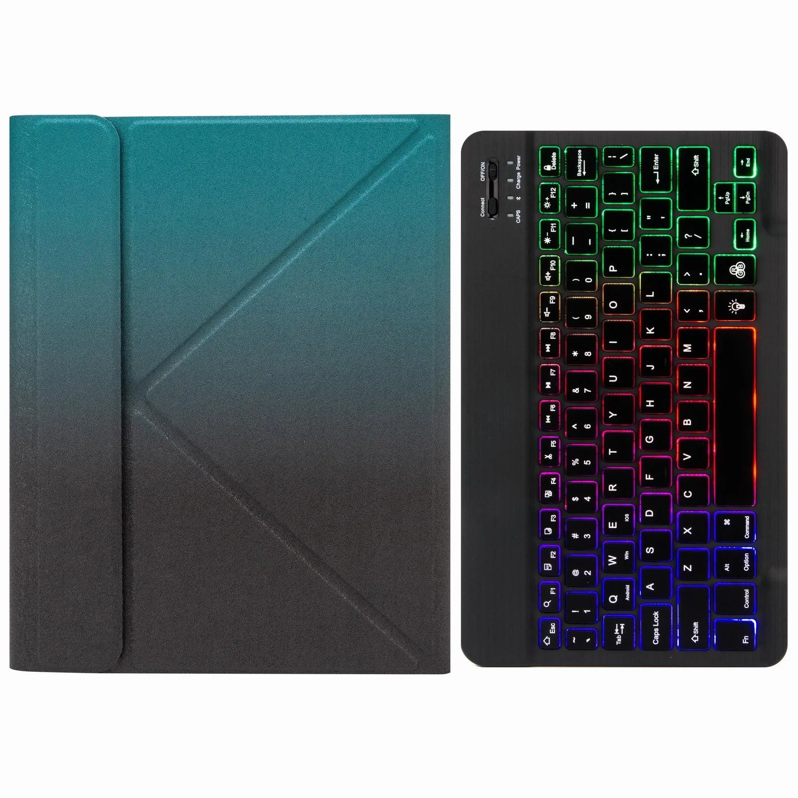 Bluetooth Keyboard Leather Case For Ipad 9.7 2018 / 2017 With Tri-Fold Holder