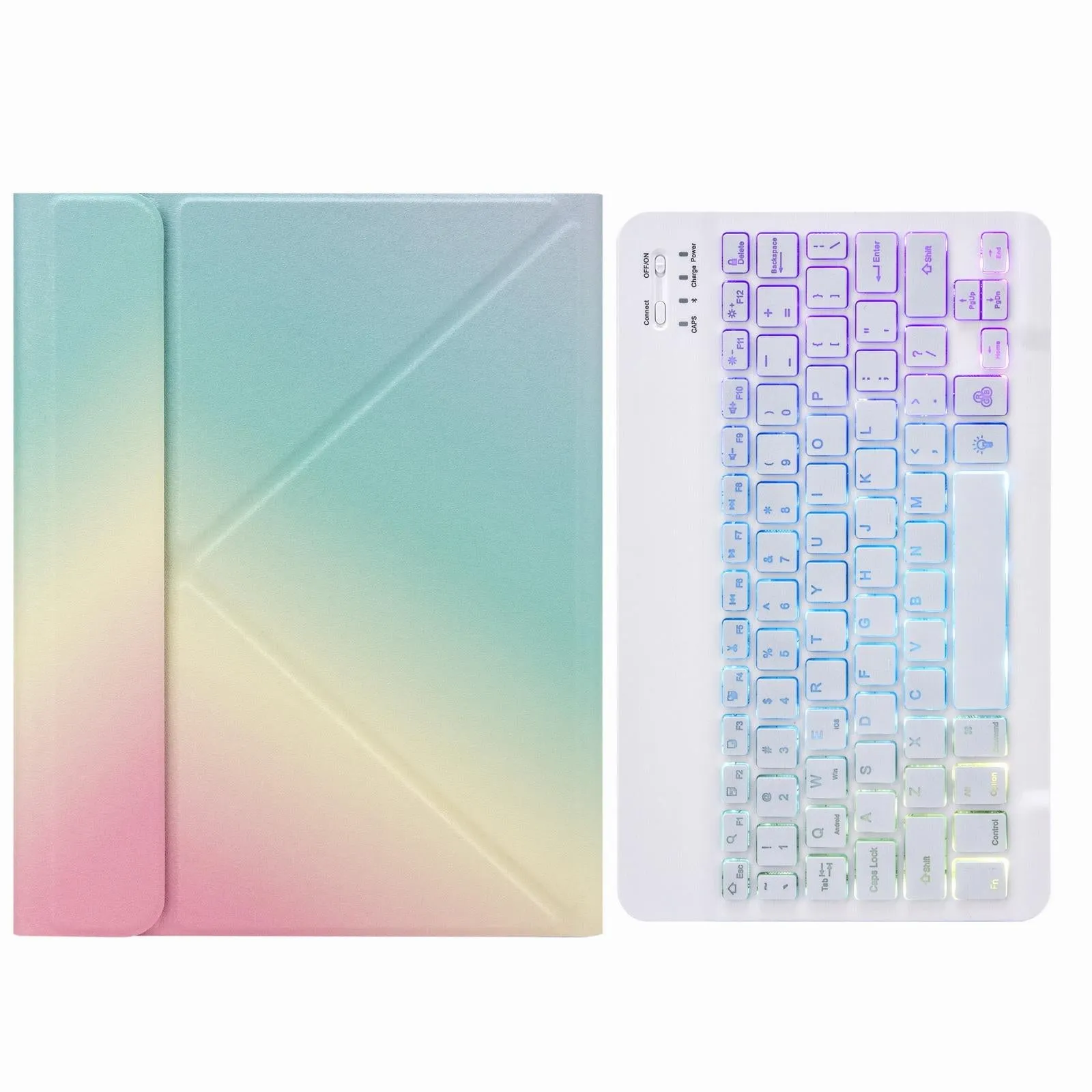 Bluetooth Keyboard Leather Case For Ipad 9.7 2018 / 2017 With Tri-Fold Holder