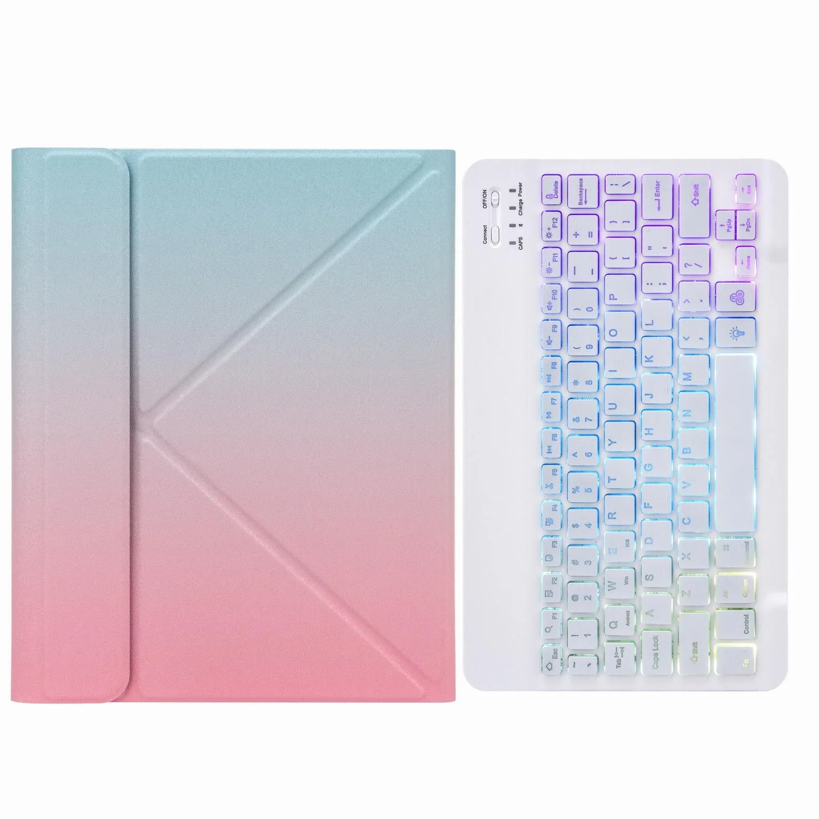 Bluetooth Keyboard Leather Case For Ipad 9.7 2018 / 2017 With Tri-Fold Holder
