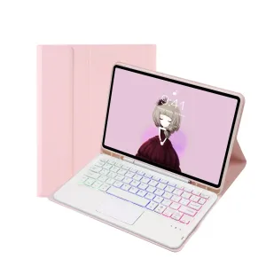 Bluetooth Keyboard Leather Case For Ipad Air 4 / 5 - Touch Pad Backlight Skin Feel Pen Slot - 10.9