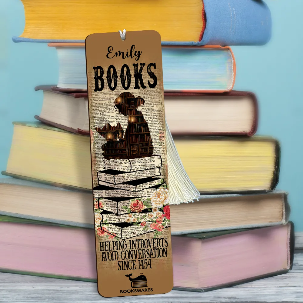 Books Helping Introverts Avoid Conversation Since 1454 Book Lovers Gift CBM03