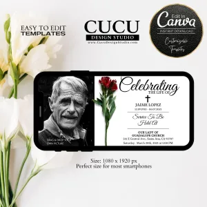 Celebration of Life Mobile Invite Template