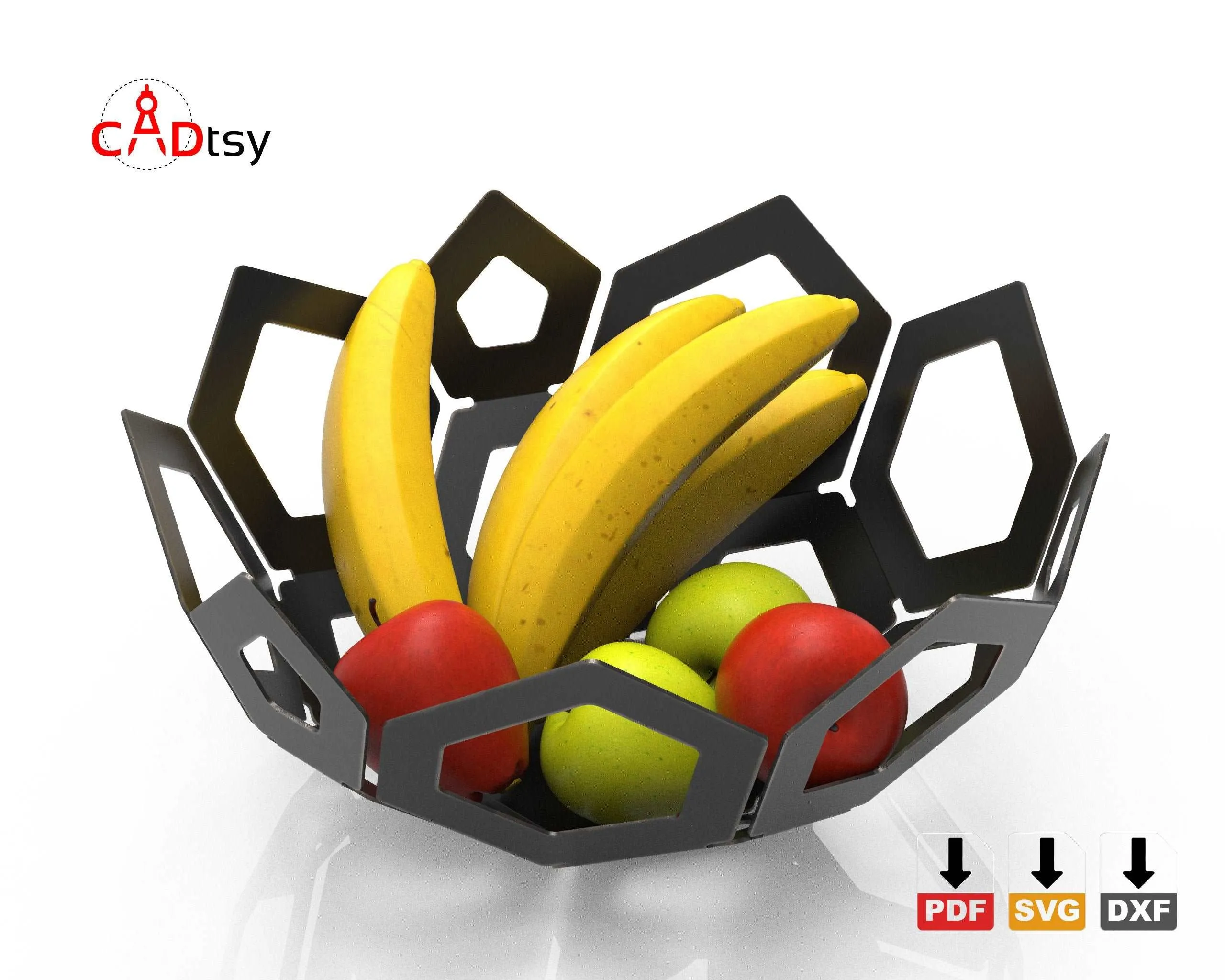 Decorative Metal Fruit Bowl DXF / SVG CNC Laser / Plasma Cutting Files