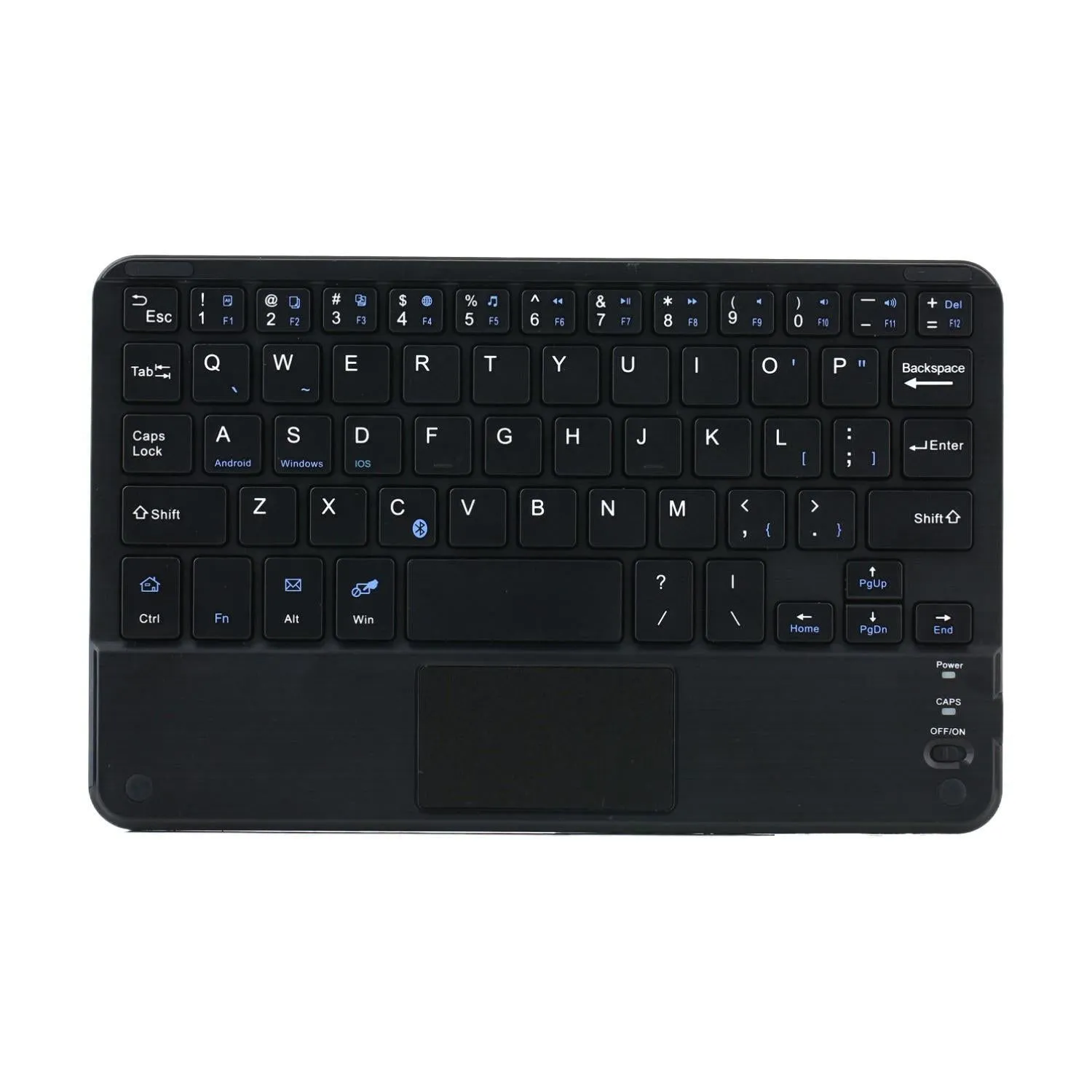 Detachable Bluetooth Keyboard Leather Tablet Case For Ipad Mini 6 With Touchpad & Holder - Black