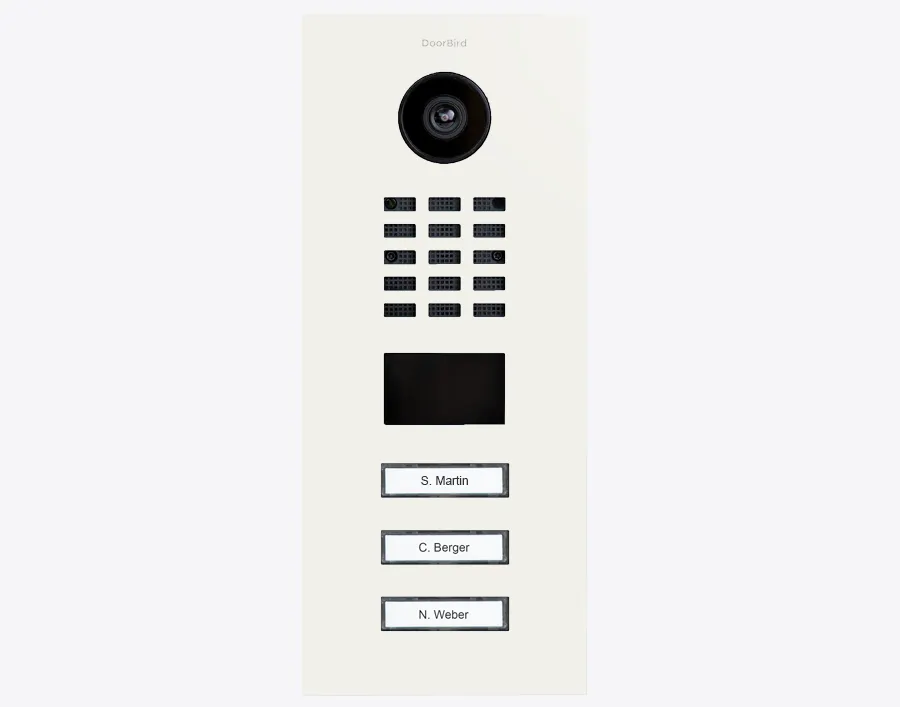 DoorBird Multi-Dwelling IP Intercom Video Door Station D2103V - 3 Call Buttons - Metal Finish