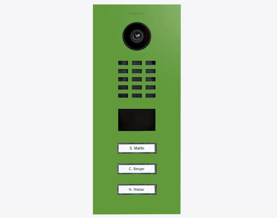 DoorBird Multi-Dwelling IP Intercom Video Door Station D2103V - 3 Call Buttons - Metal Finish