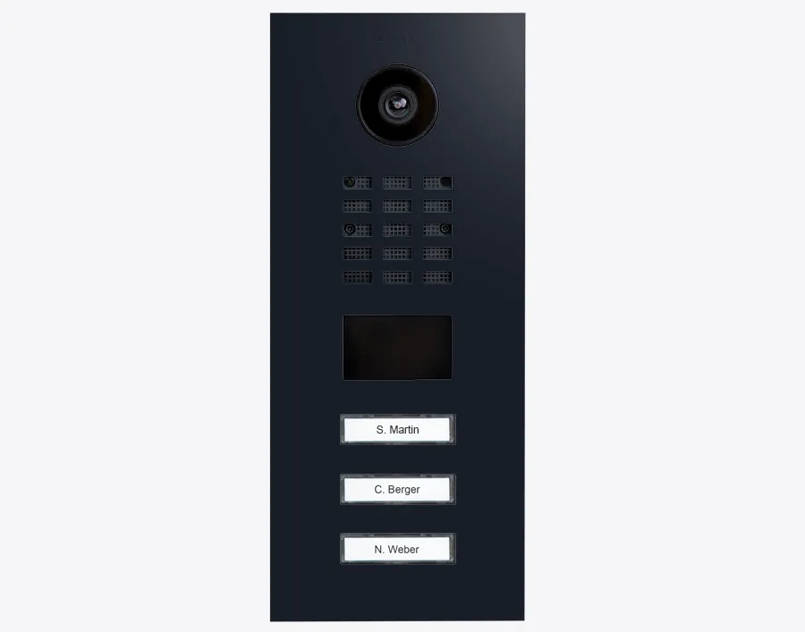 DoorBird Multi-Dwelling IP Intercom Video Door Station D2103V - 3 Call Buttons - Metal Finish