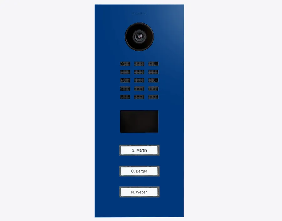 DoorBird Multi-Dwelling IP Intercom Video Door Station D2103V - 3 Call Buttons - Metal Finish