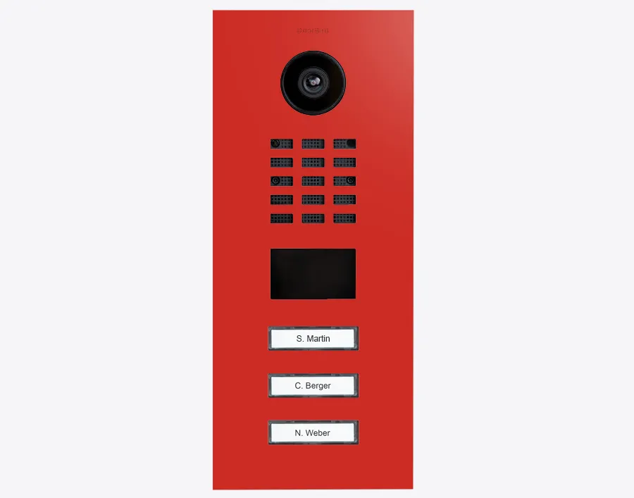 DoorBird Multi-Dwelling IP Intercom Video Door Station D2103V - 3 Call Buttons - Metal Finish