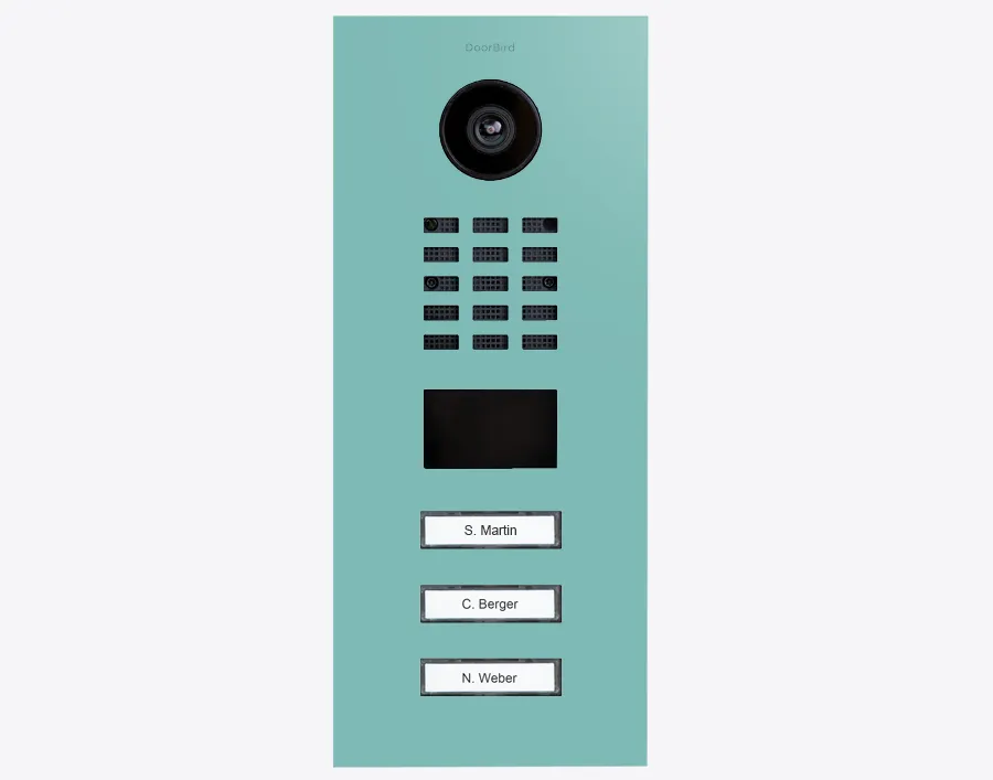 DoorBird Multi-Dwelling IP Intercom Video Door Station D2103V - 3 Call Buttons - Metal Finish