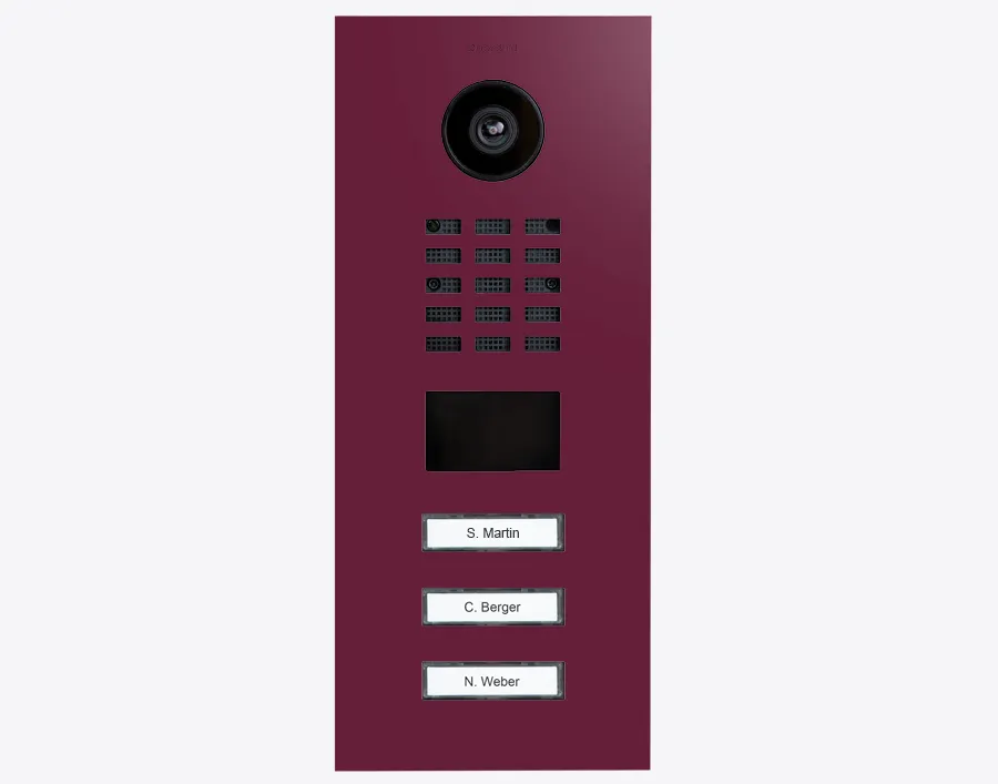 DoorBird Multi-Dwelling IP Intercom Video Door Station D2103V - 3 Call Buttons - Metal Finish