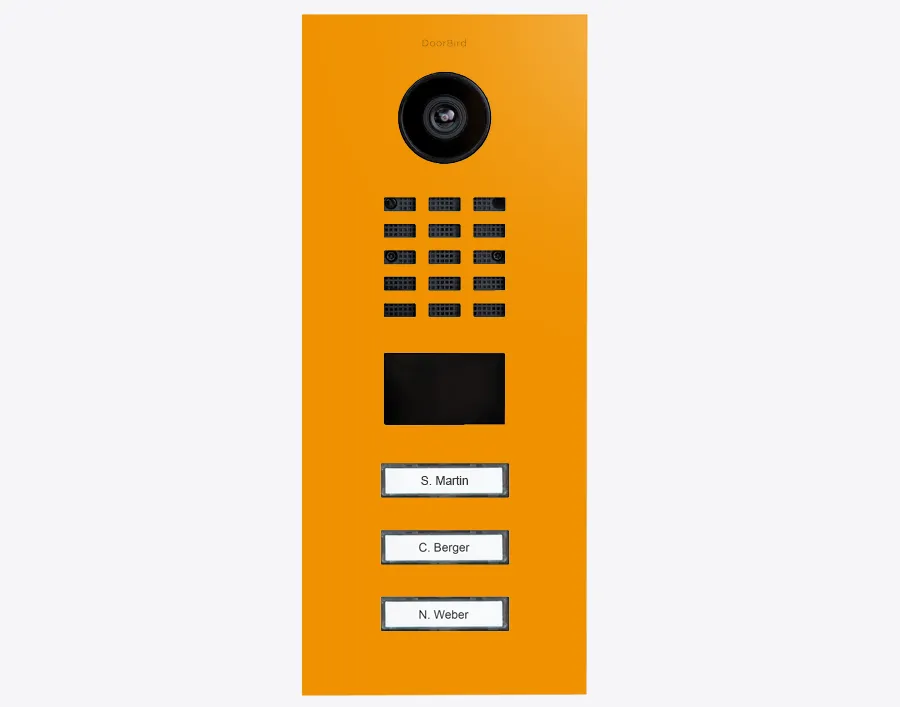 DoorBird Multi-Dwelling IP Intercom Video Door Station D2103V - 3 Call Buttons - Metal Finish
