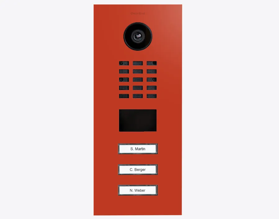 DoorBird Multi-Dwelling IP Intercom Video Door Station D2103V - 3 Call Buttons - Metal Finish