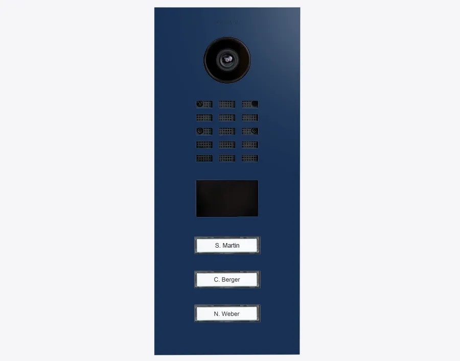 DoorBird Multi-Dwelling IP Intercom Video Door Station D2103V - 3 Call Buttons - Metal Finish