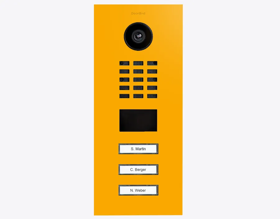 DoorBird Multi-Dwelling IP Intercom Video Door Station D2103V - 3 Call Buttons - Metal Finish
