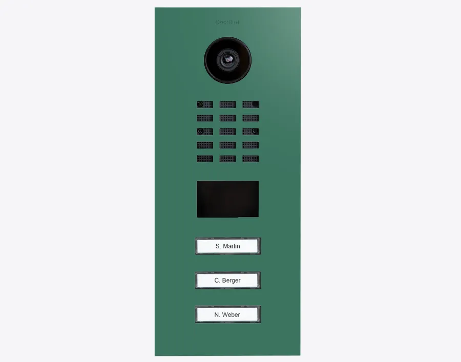 DoorBird Multi-Dwelling IP Intercom Video Door Station D2103V - 3 Call Buttons - Metal Finish