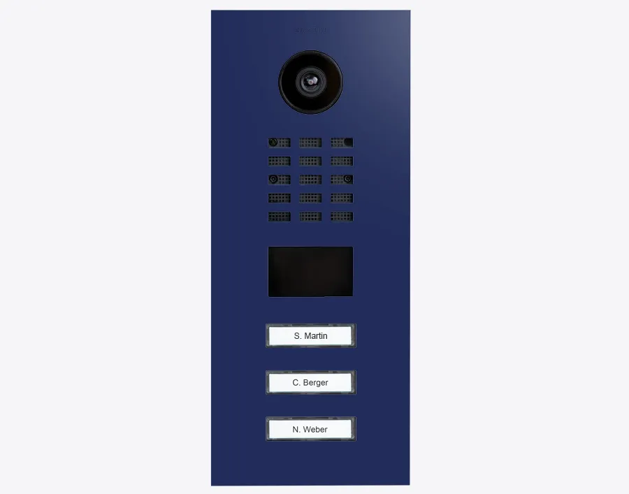 DoorBird Multi-Dwelling IP Intercom Video Door Station D2103V - 3 Call Buttons - Metal Finish