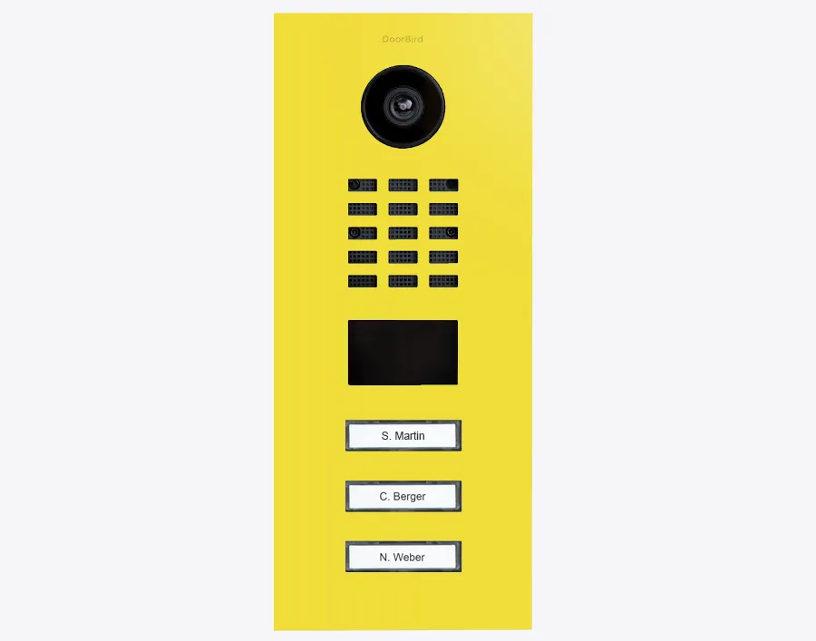 DoorBird Multi-Dwelling IP Intercom Video Door Station D2103V - 3 Call Buttons - Metal Finish