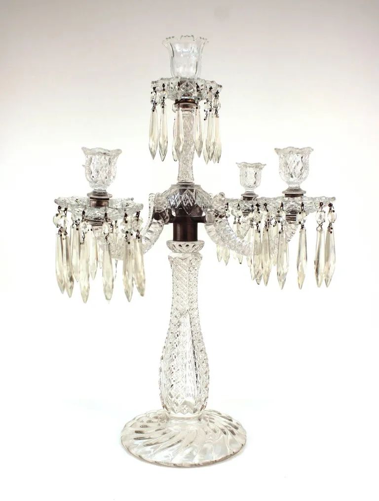 Duncan Miller Candelabra in Sandwich Glass