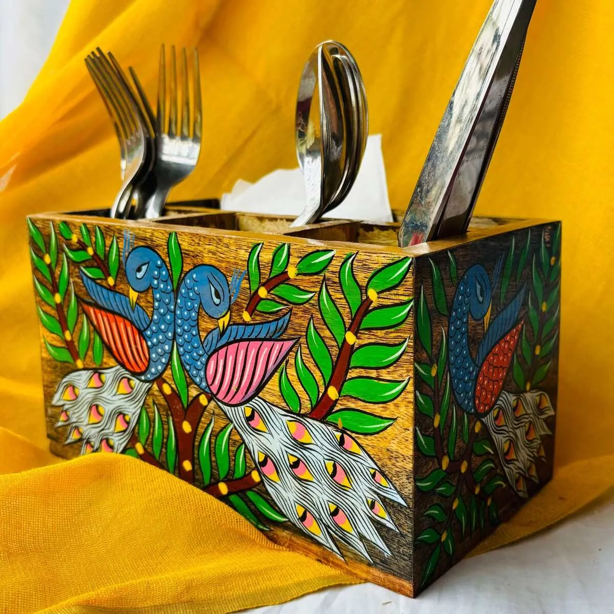 Naaz Handcrafted Mango Wood Multipurpose Holder