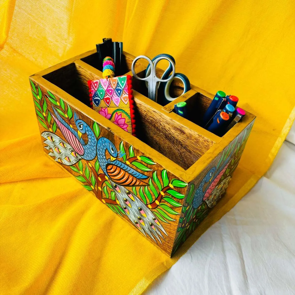 Naaz Handcrafted Mango Wood Multipurpose Holder