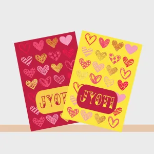 Notebooks, Set of 2<br/>Heart Theme