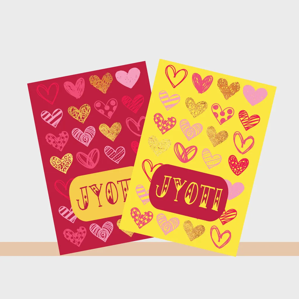 Notebooks, Set of 2<br/>Heart Theme