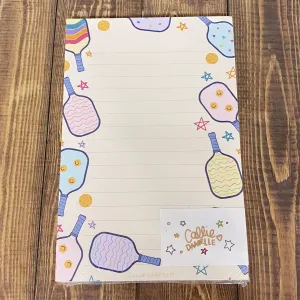 Pickleball Paddles Notepad by Callie Danielle
