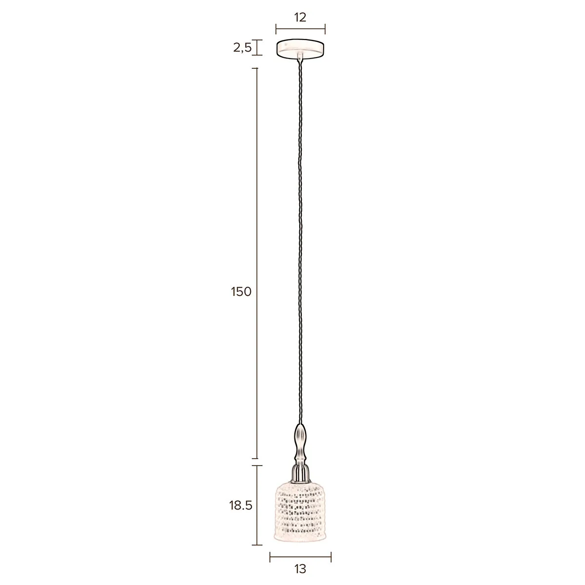 Poppy Tall Pendant Lamp