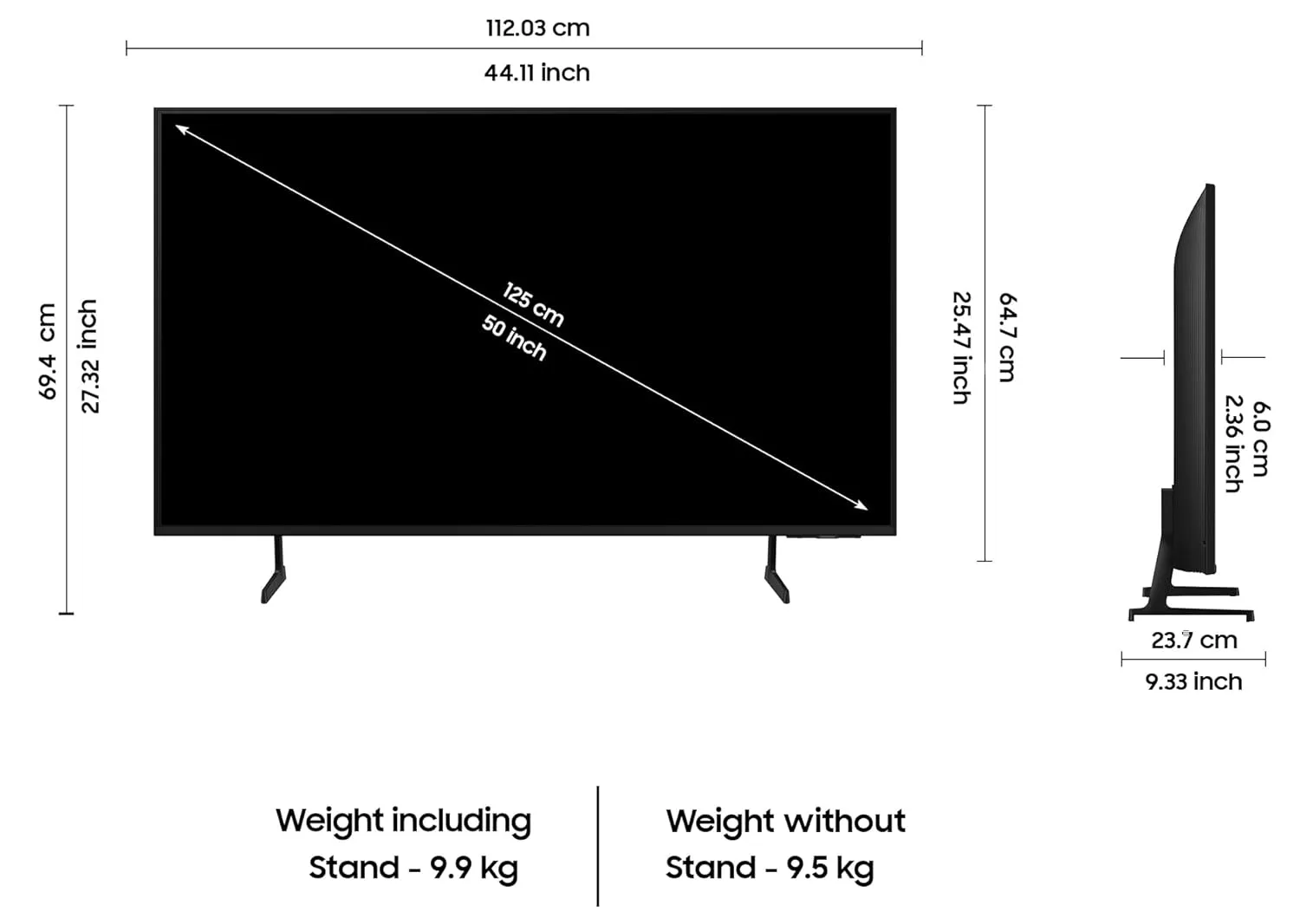Samsung UA50DU7660KLXL (50 inches) 4K Ultra HD Smart LED TV (Black)