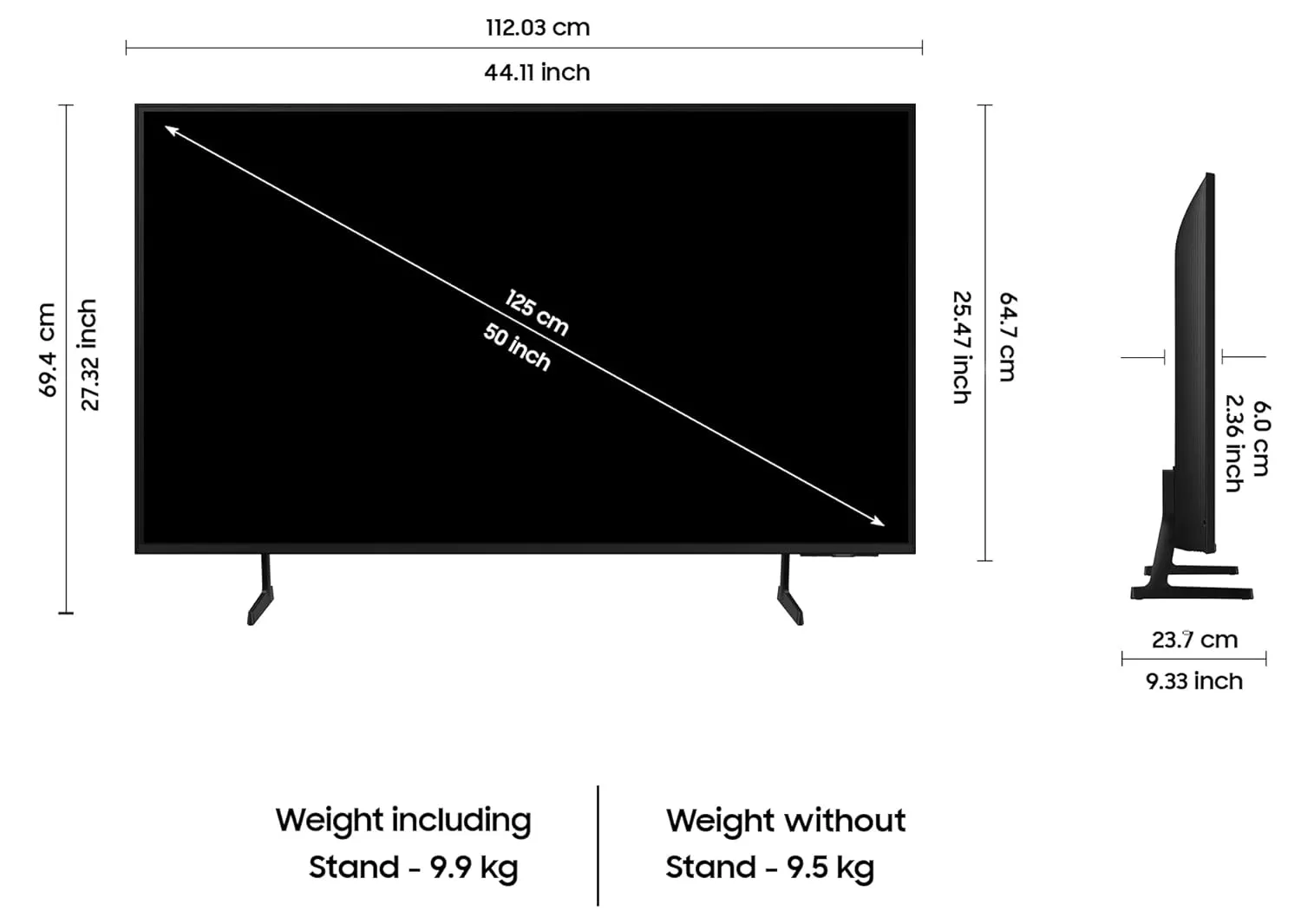 Samsung UA50DU7700KLXL  125 cm (50 inches) 4K Ultra HD Smart LED TV (Black)