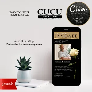 Spanish Funeral Invitation