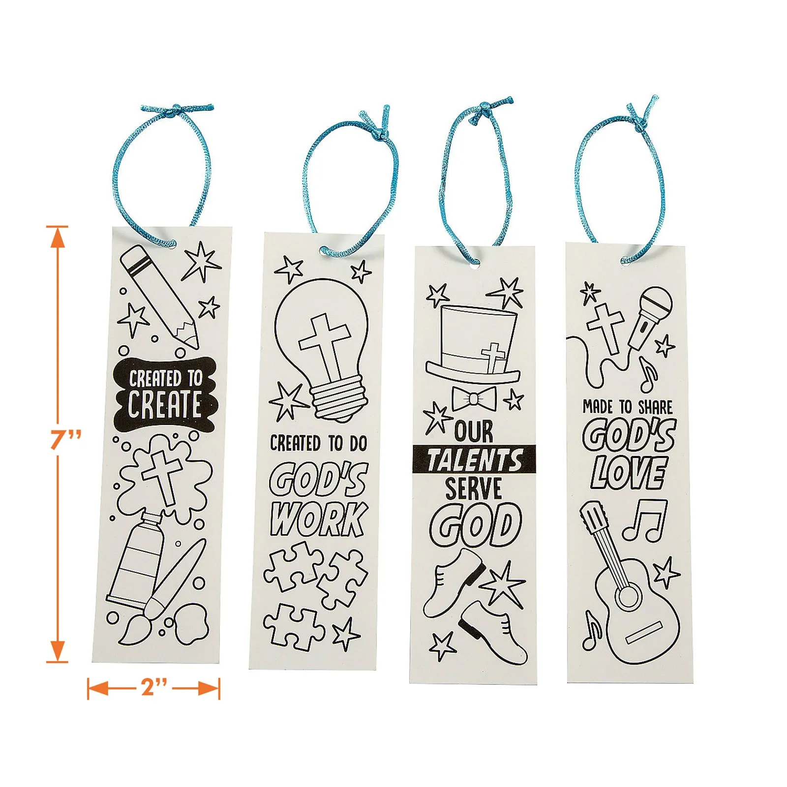 VBS Craft Supplies - DIY Paper Coloring Bags and Bookmarks for Kids (One Dozen of Each)